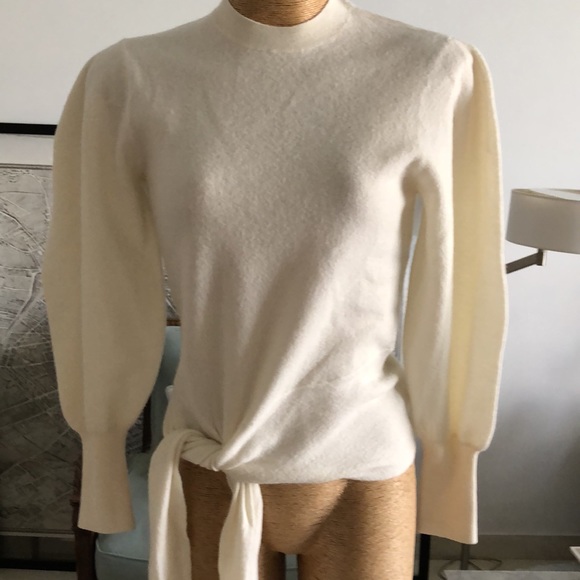 ULLA JOHNSON sweater bow cream Size S - Picture 7 of 13